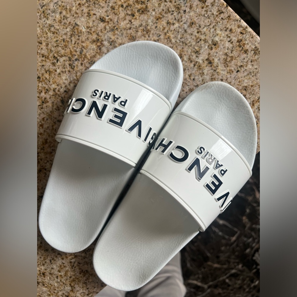 Givenchy Slides White Unisex- Womens Size 8 US